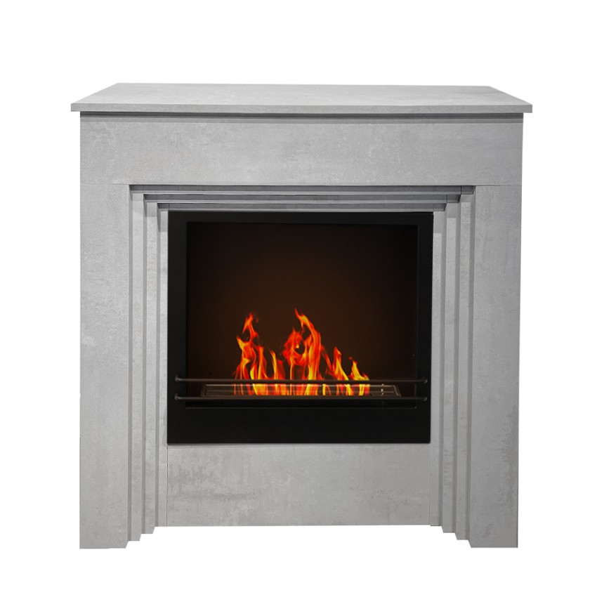 Bioethanol-Kaminsäule 96x35x96h mit modernem Rahmen-Design Bellini 