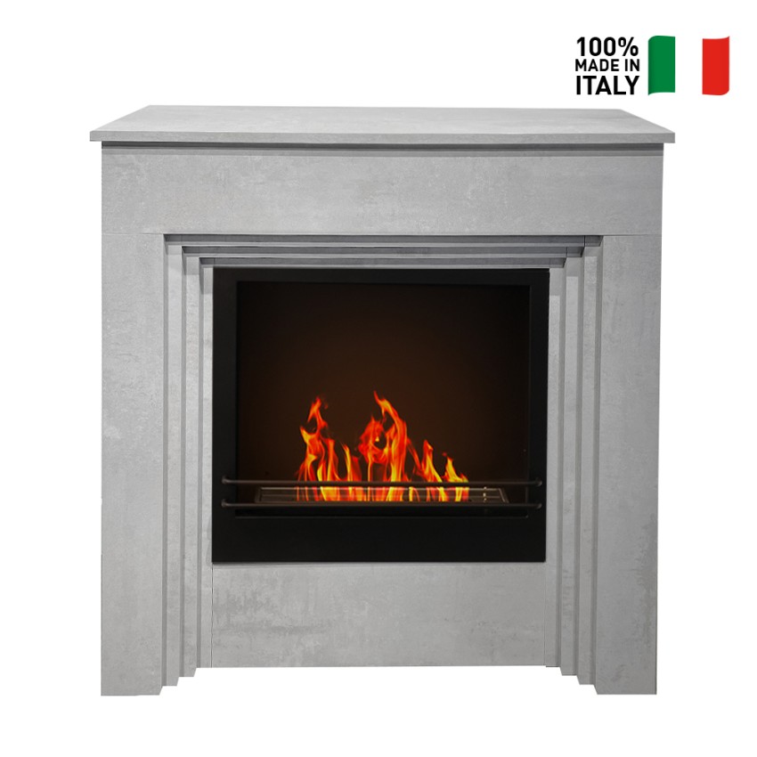 Bioethanol-Kaminsäule 96x35x96h mit modernem Rahmen-Design Bellini Maße
