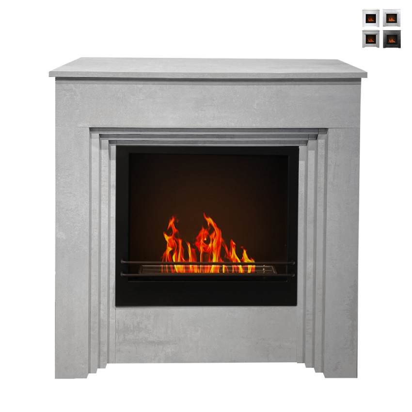 Bioethanol-Kaminsäule 96x35x96h mit modernem Rahmen-Design Bellini Angebot