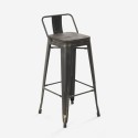 conjunto mesa alta blanca industrial 4 taburetes de bar respaldo palmyra Precio