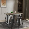 conjunto belcourt mesa alta para barra blanca 4 taburetes metal con respaldo Rebajas