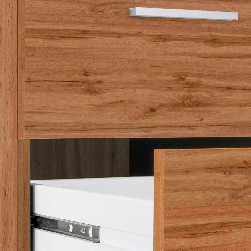 Bureau d'angle avec 3 tiroirs et plateau surélevé New Selina A-S Plus 
