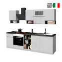 Cuisine complète modulaire design linéaire style moderne 256cm Essence Achat
