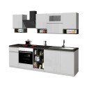 Cuisine complète modulaire design linéaire style moderne 256cm Essence 