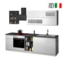 Moderne komplette Küche im linearen Design 256 cm modular Unica Eigenschaften