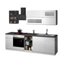 Cuisine moderne complète design linéaire 256cm modulable Unica 