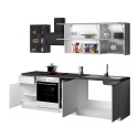 Cuisine moderne complète design linéaire 256cm modulable Unica 