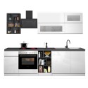 Moderne komplette Küche im linearen Design 256 cm modular Unica 
