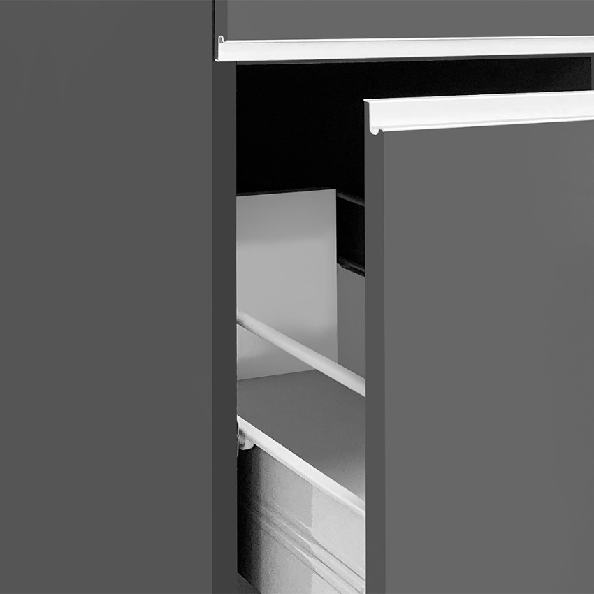 Set de muebles cubre nevera empotrado y especiero cocina lineal Fist 