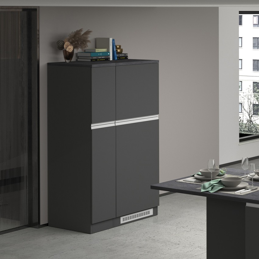 Set de muebles cubre nevera empotrado y especiero cocina lineal Fist Elección