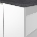 Îlot central avec table pour cuisine moderne 2 portes 160x90x90cm Grover 