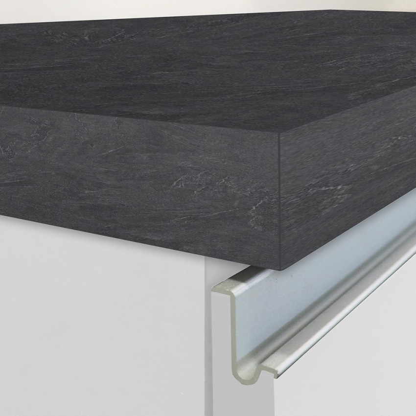 Îlot central avec table pour cuisine moderne 2 portes 160x90x90cm Grover 