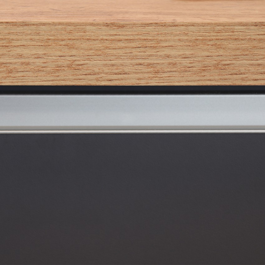 Kücheninsel 3 Türen für moderne Küche 155x90x90cm mit Tisch Deaton 