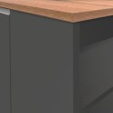 Îlot central moderne 3 portes 155x90x90 cm avec table Deaton pour cuisine 