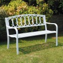 Banc extérieur jardin 2 places en fer et fonte 123x63x87cm Lorey Offre