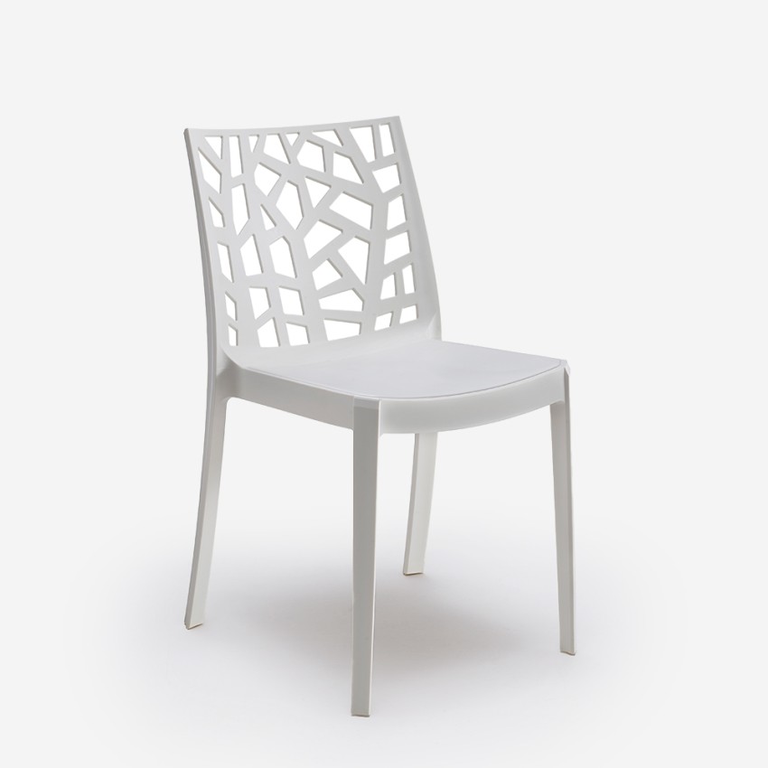 Tischset für Garten im Freien Rattan 150x90cm 6 Stühle Weiß Meloria Light 