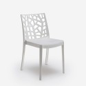 Tischset für Garten im Freien Rattan 150x90cm 6 Stühle Weiß Meloria Light 