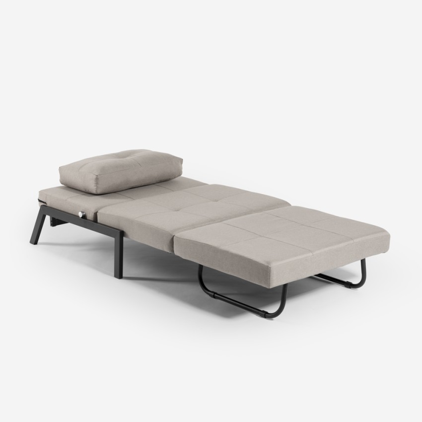 Fauteuil-lit en tissu pliable salon bureau Selene Achat