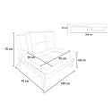 Conjunto de sillón plegable + sofá cama de dos plazas de tela Elysee 