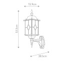 Lampadaire extérieur style classique capteur de mouvement Wexford 1 Caractéristiques