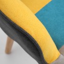 Set Sessel Patchwork + Fußhocker skandinavischen Stils Chapty Plus 