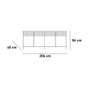 Modernes Sideboard Wohnzimmer Küche 4 Türen 206x40x86cm Solna Kosten