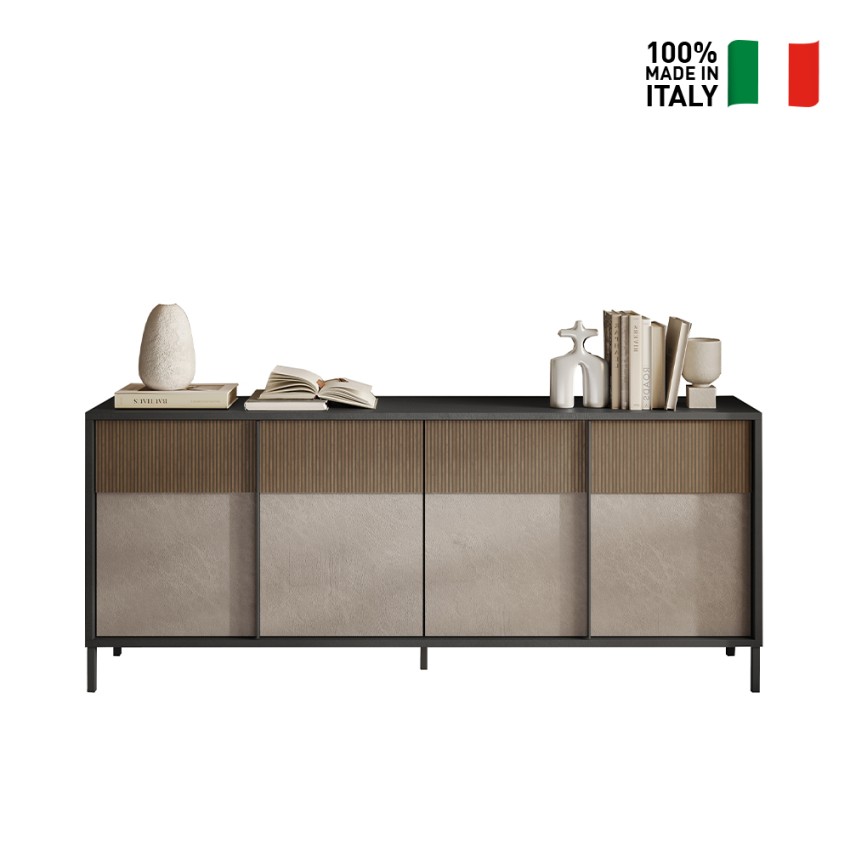 Modernes Sideboard Wohnzimmer Küche 4 Türen 206x40x86cm Solna Rabatte