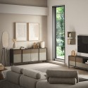Modernes Sideboard Wohnzimmer Küche 4 Türen 206x40x86cm Solna Modell