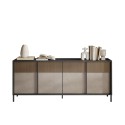 Modernes Sideboard Wohnzimmer Küche 4 Türen 206x40x86cm Solna Lagerbestand
