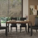Tavolo pranzo cucina 140x90cm in legno moderno gambe in ferro Sartel Saldi