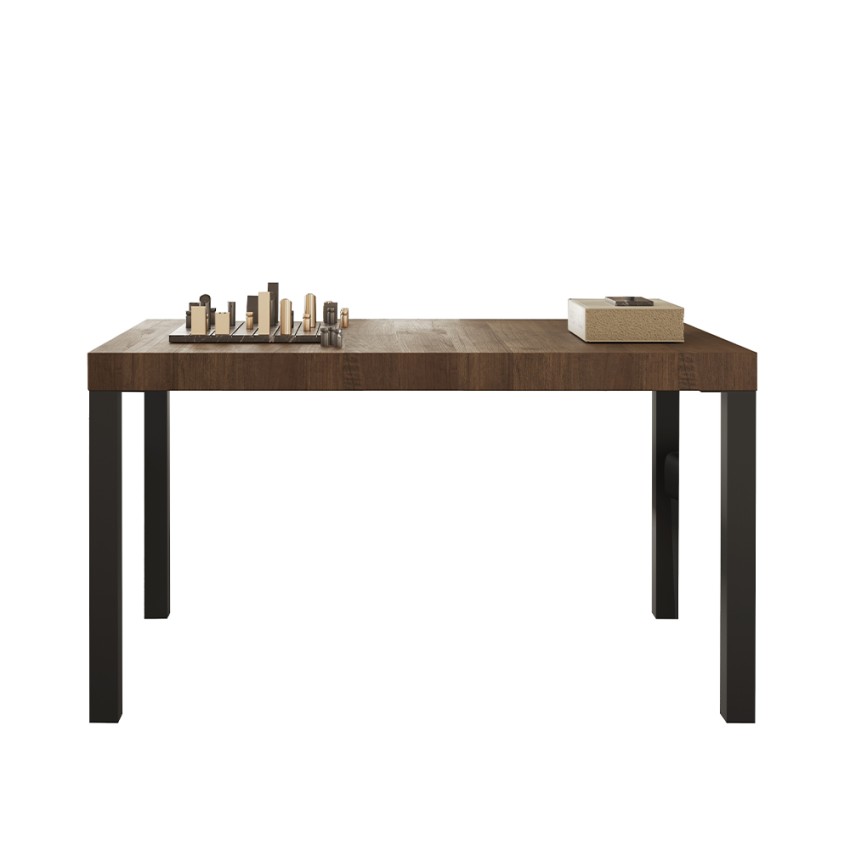 Tavolo pranzo cucina 140x90cm in legno moderno gambe in ferro Sartel Scelta