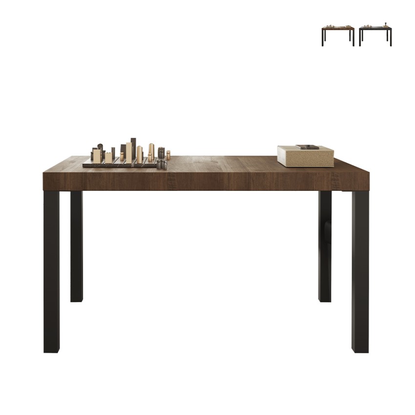 Tavolo pranzo cucina 140x90cm in legno moderno gambe in ferro Sartel Catalogo