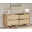 Rattan-Effekt 4-türige Küchenanrichte aus Holz Dhunnan Sales