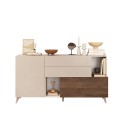 Küchenanrichte Wohnzimmer 2 Türen 2 Schubladen Holz weiß 181x42x94cm Kamie 