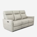 Sofa 3-Sitzer elektrisch verstellbar relax 2 USB in Kunstleder Jovit Lagerbestand