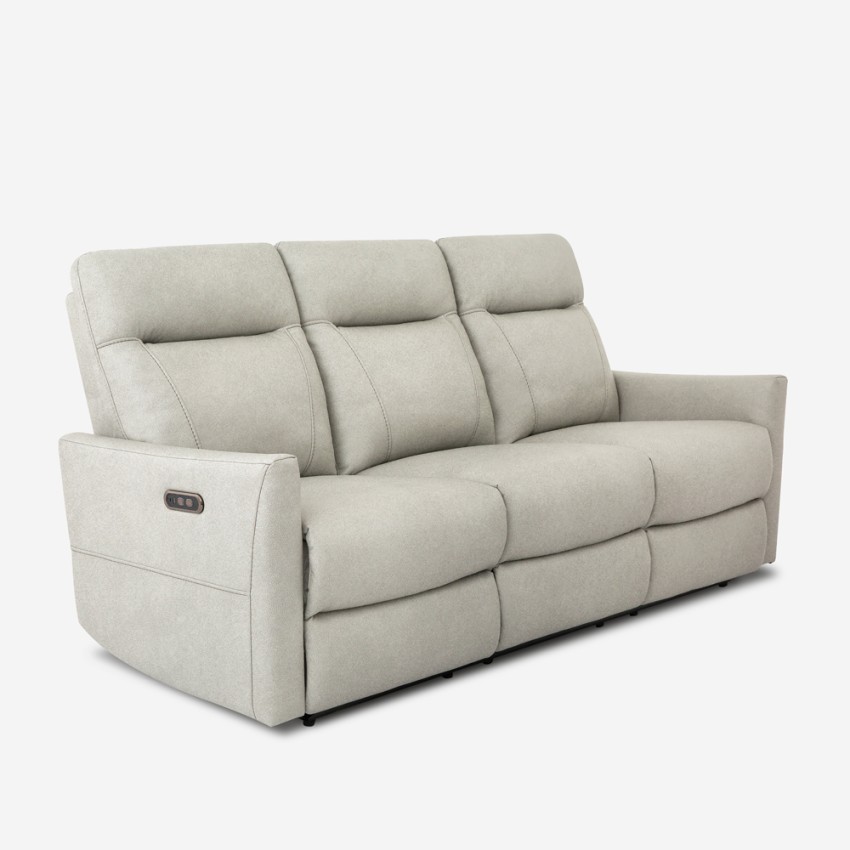Sofa 3-Sitzer elektrisch verstellbar relax 2 USB in Kunstleder Jovit Lagerbestand