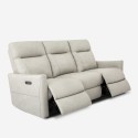 Sofa 3-Sitzer elektrisch verstellbar relax 2 USB in Kunstleder Jovit Maße
