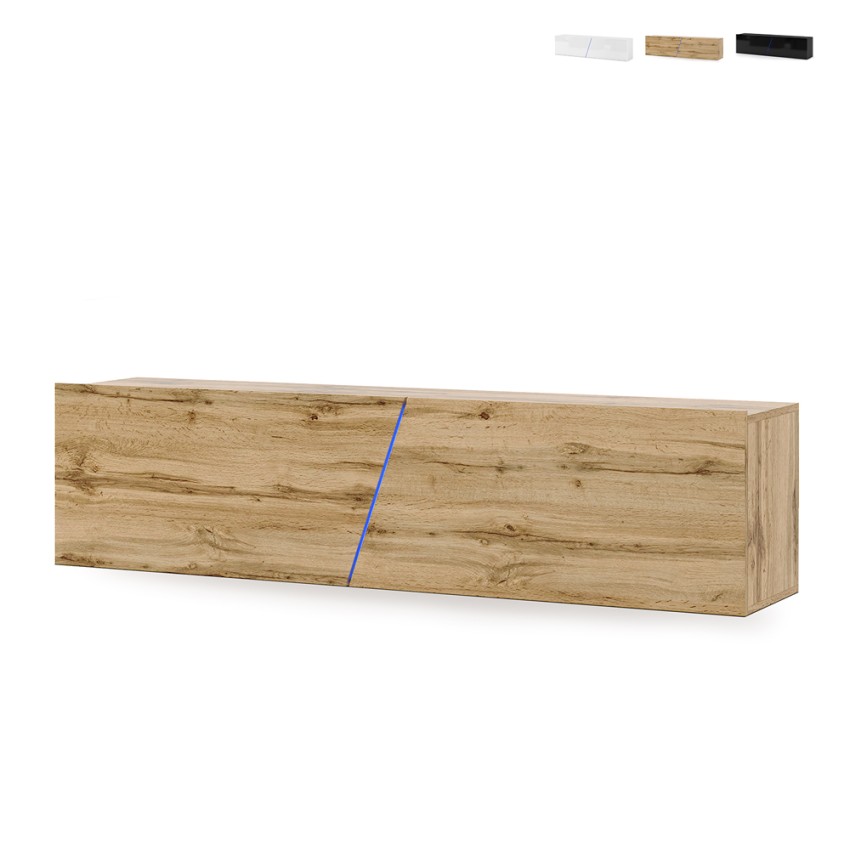 Wandmontierter TV-Schrank 160cm modernes minimalistisches Design LED Regat Angebot