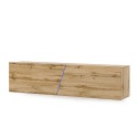 Mobile TV a parete sospeso 160cm design minimal moderno luce LED Regat 