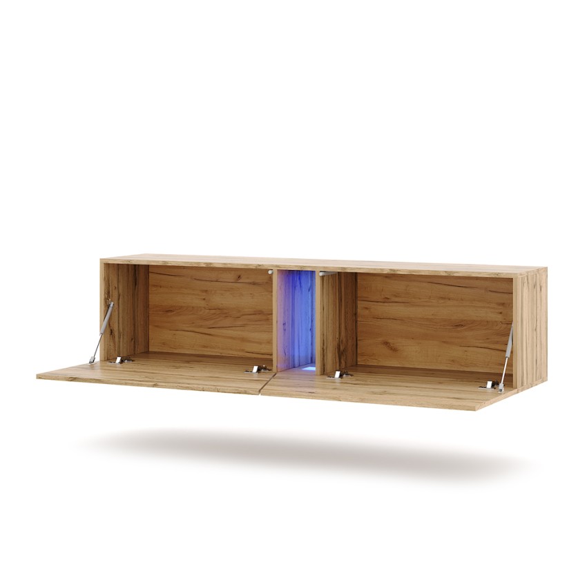 Wandmontierter TV-Schrank 160cm modernes minimalistisches Design LED Regat 