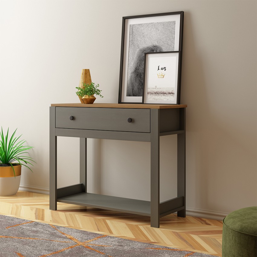 Mobile consolle ingresso bianco nero stile classico con cassetto Corlay Saldi