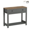 Schwarz-weißer Konsolenschrank im klassischen Stil mit Schublade Corlay Verkauf