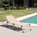 Set 2 lettini spiaggia mare giardino pieghevoli in alluminio Seychelles Misure