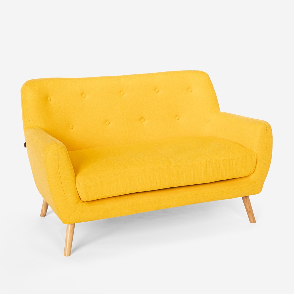 Divano 2 posti in tessuto design moderno stile scandinavo Irvine 