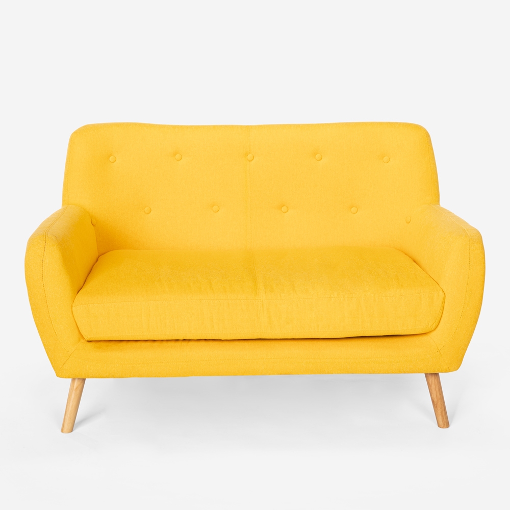 Divano 2 posti in tessuto design moderno stile scandinavo Irvine 