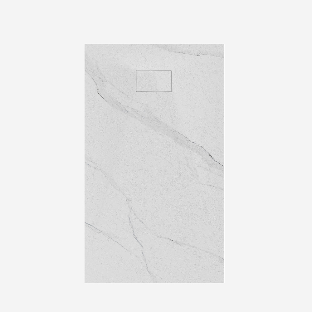Plato de ducha rectangular a ras de suelo 120x90cm efecto mármol Stone MM Oferta
