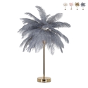 Lámpara de mesa con pantalla de plumas y 2 luces Palm S Coste