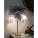 Lámpara de mesa con pantalla de plumas y 2 luces Palm S Compra