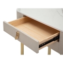 Console d'entrée avec 2 tiroirs et pieds dorés 70x40cm Beauty Réductions