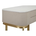 Console d'entrée avec 2 tiroirs et pieds dorés 70x40cm Beauty Caractéristiques